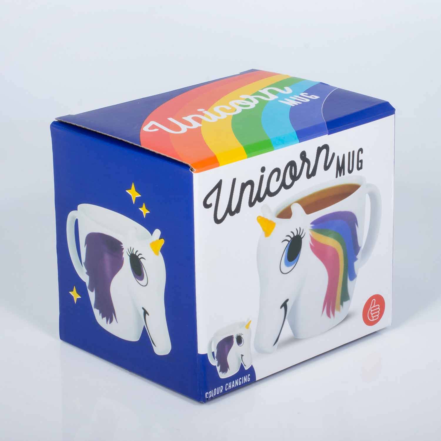 ThumbsUp! "Unicorn" Mok die van kleur verandert, 300 ml, wit-1