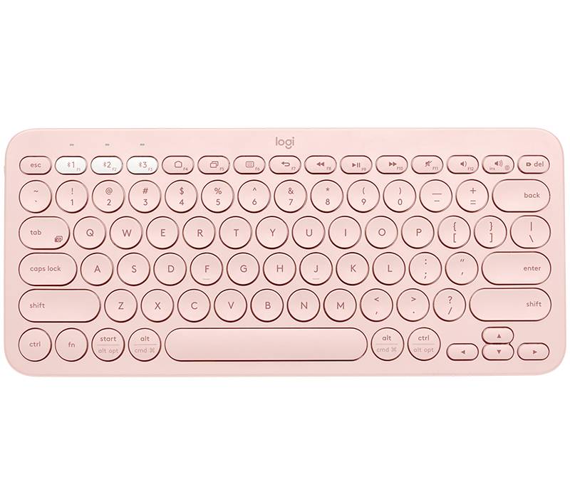 Logitech K380 - Multi-Device Bluetooth Toetsenbord - Draadloos - Duits - Roségoud (920-009583)-1
