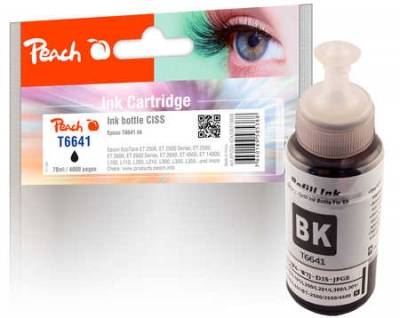 Peach cartridge Epson CISS T6641, zwart comp-1