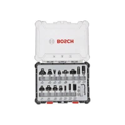 Bosch 2607017471 Freesset, 6 mm schacht, 15-delig     N/A