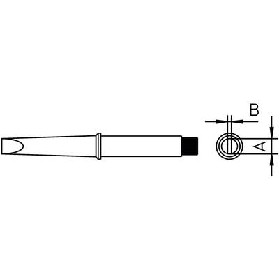 Weller 4CT5C6-1 Soldeerpunt Beitelvorm, recht Grootte soldeerpunt 3.2 mm  Inhoud: 1 stuk(s)