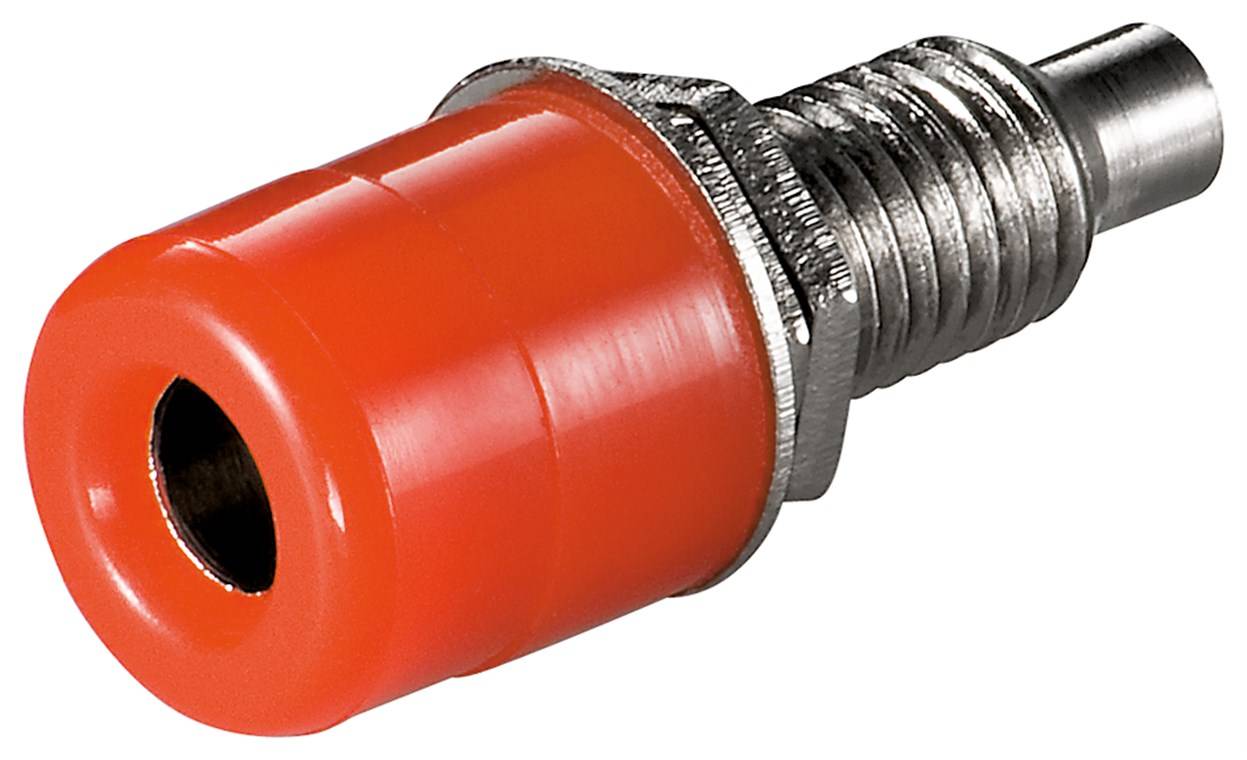 Rode banana contra connector voor paneelmontage-0