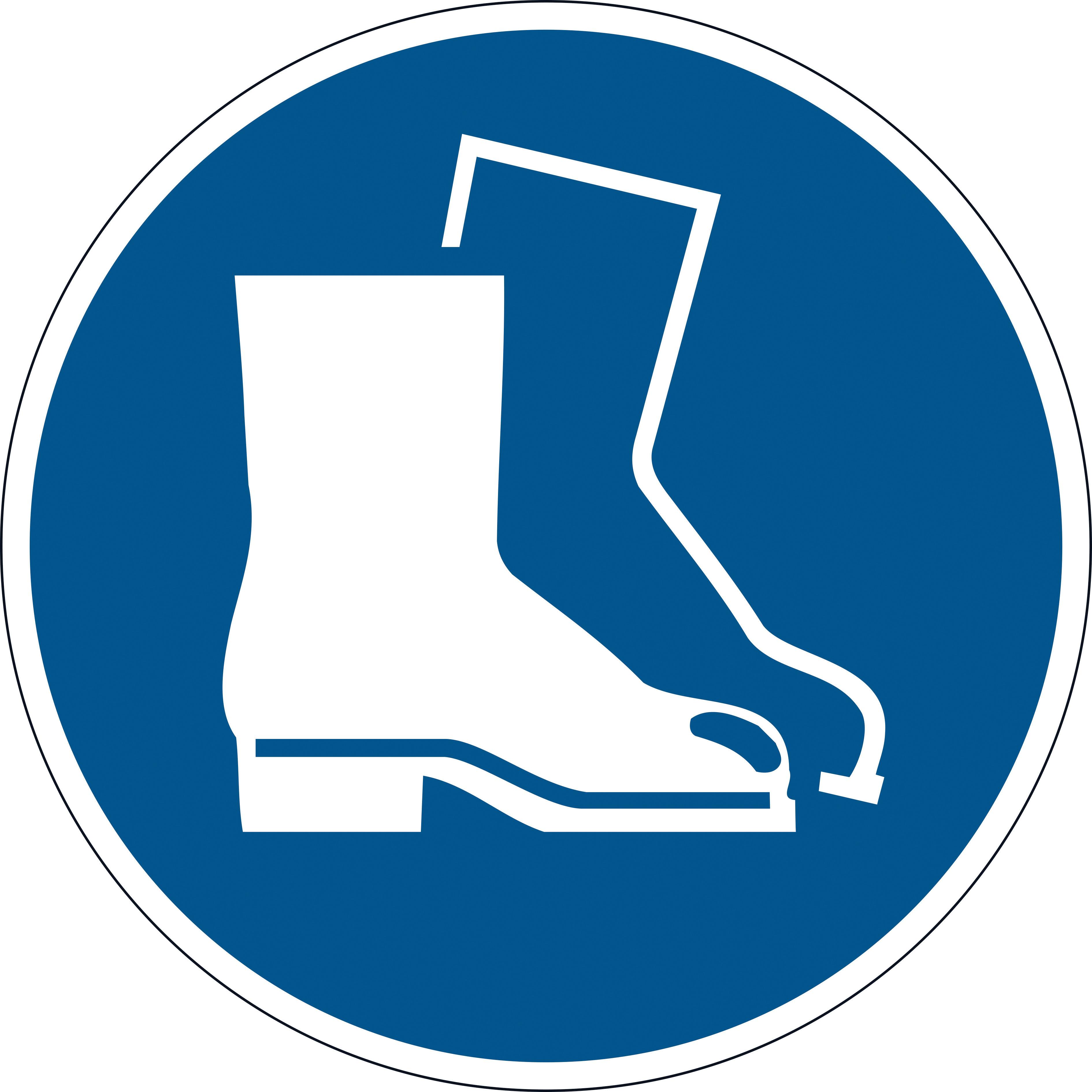 DURABLE verplichte sticker 'Gebruik voetbescherming'-5