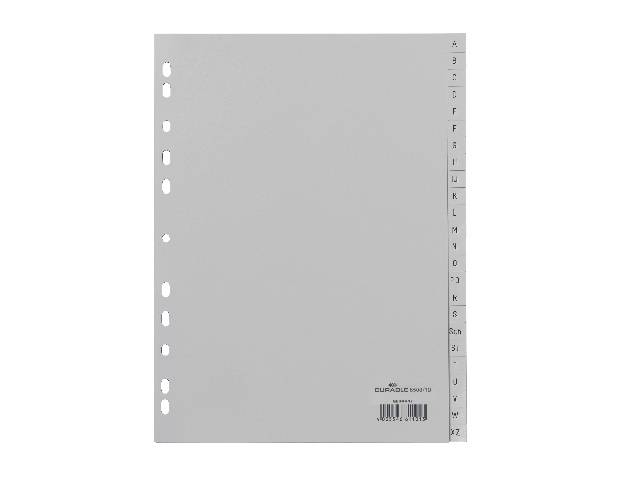 Duurzaam 650810 indextab Alfabetische tabbladindex Polypropyleen (PP) Grijs-0