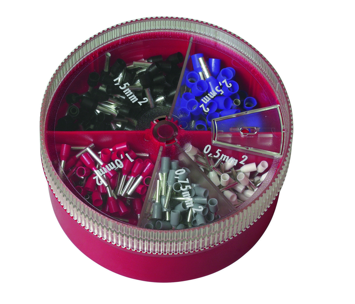Geïsoleerde Adereindhulzen Assortiment, 0,5 - 2,5mm², Kleurrij DIN