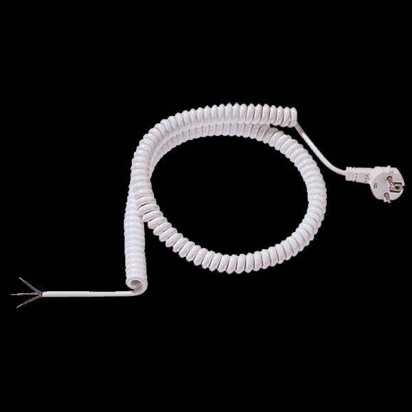 BACHMANN Spiraal kabel 3G1.5 0.5-2m, YMHY-J zwart aardecontact