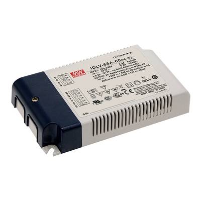 Mean Well IDLV-65A-12 LED-driver, LED-transformator Constante spanning 50.4 W 0 - 4.2 A 12 V/DC Dimbaar, PFC-schakeling