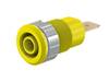 Stäubli SLB4-F6,3 Veiligheids-labconnector, female Bus, inbouw Stift-Ø: 4 mm Geel 1 stuk(s) Piece