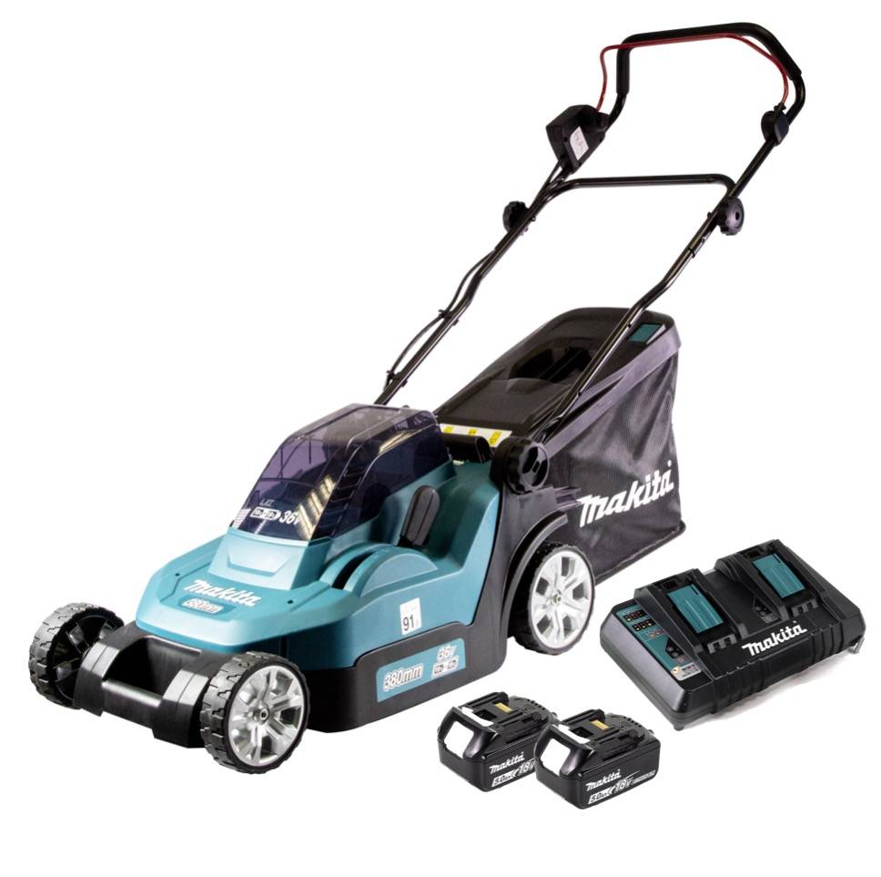 MAKITA DLM382PT2 2X18V GRASMAAIER 38 CM-1