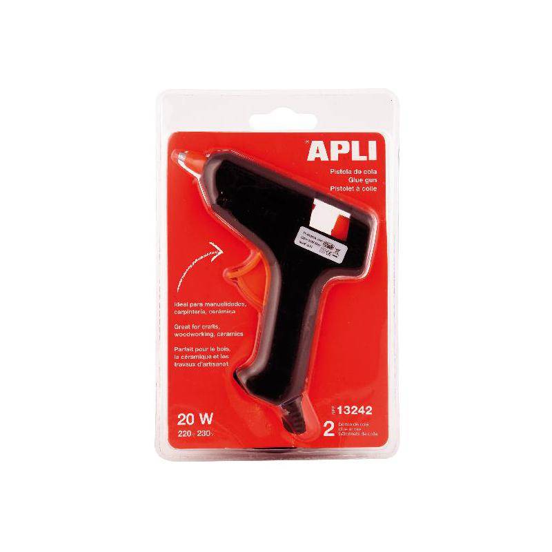 Apli 8410782166689 Apli - lijmpistool , inclusief 2 lijmpatronen, op blister-0