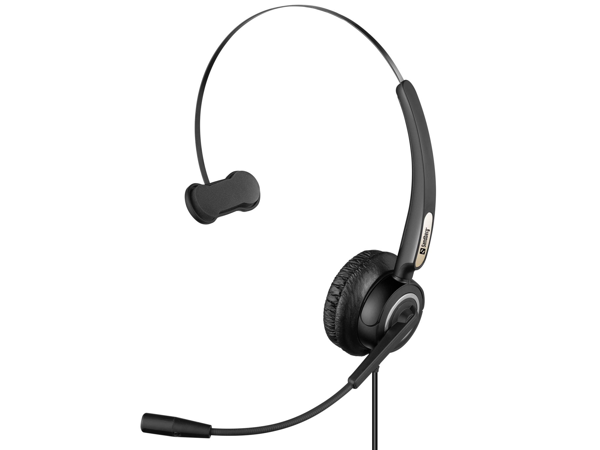 Sandberg USB Office Headset Pro Mono De microfoon is bevestigd op een flexibele arm.-1