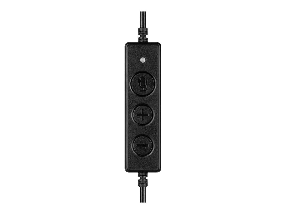 Sandberg USB Office Headset Pro Mono De microfoon is bevestigd op een flexibele arm.-2