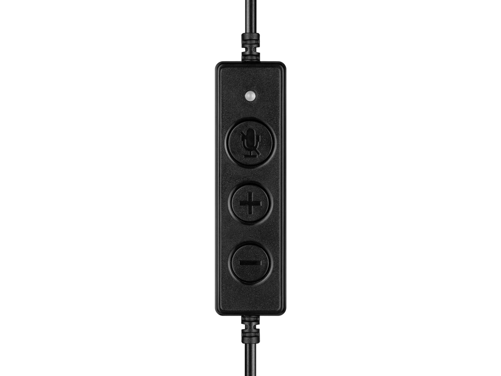 Sandberg USB Office Headset Pro Mono De microfoon is bevestigd op een flexibele arm.-3