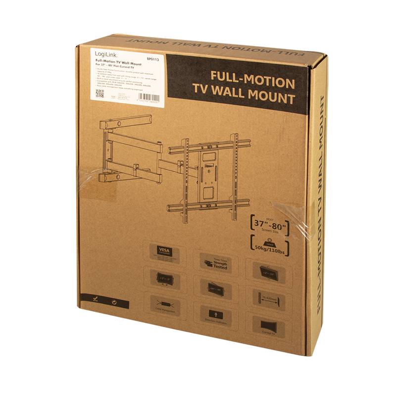 LogiLink TV-muurbeugel kantel/draaibaar/draaibaar 37-80"-3