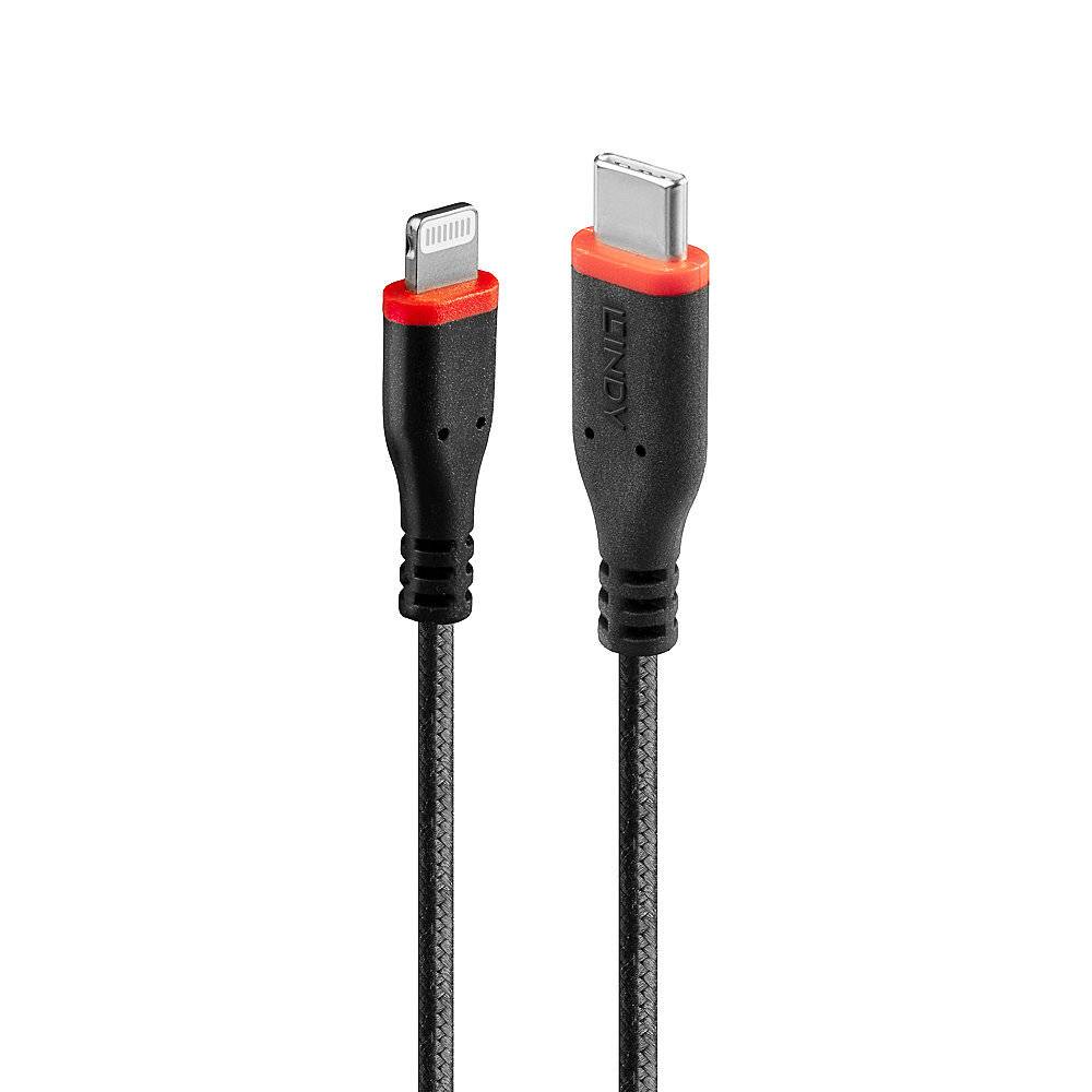 LINDY 31287 USB-kabel USB 2.0 Apple Lightning stekker, USB-C stekker 2.00 m Zwart-3