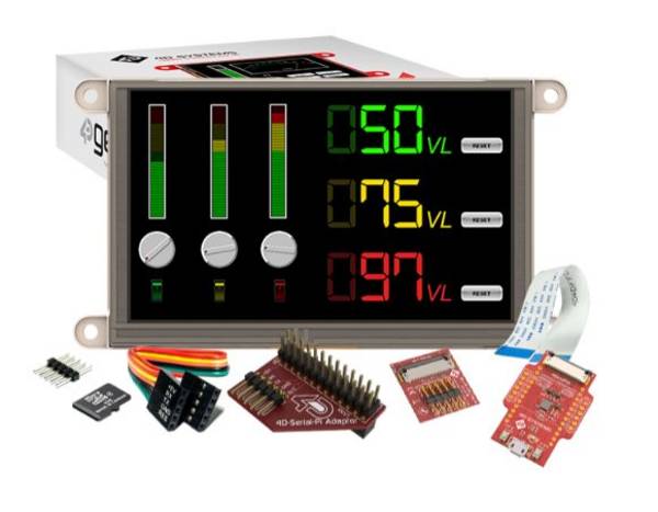 4D Systems SK-4DISCOVERY-50W Display: TFT; 5"; 480x854; 32kBRAM,192kBFLASH; 500cd/m2; RJ45 x2 - 1 stuk