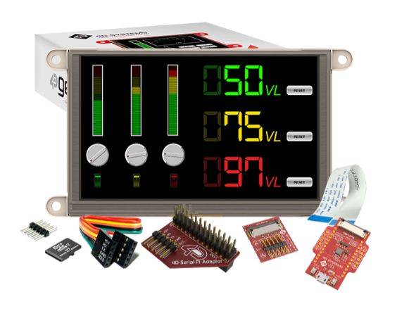 4D Systems SK-4DISCOVERY-50W Display: TFT; 5"; 480x854; 32kBRAM,192kBFLASH; 500cd/m2; RJ45 x2 - 1 stuk-0