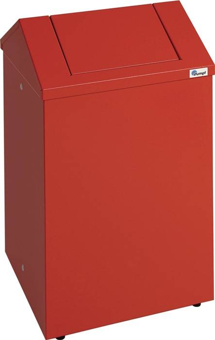 Poetsdoekcontainer H570xB330xD310mm behuizing vuurrood, RAL 3000 / klep vuurrood