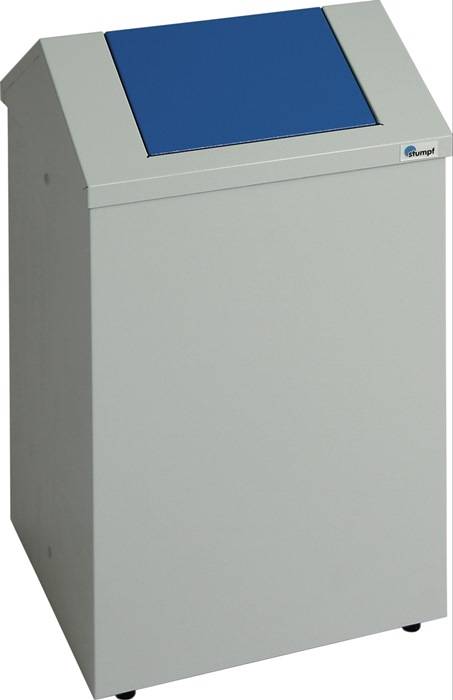 Poetsdoekcontainer H570xB330xD310mm behuizing lichtgrijs, RAL 7035 / klep gentia