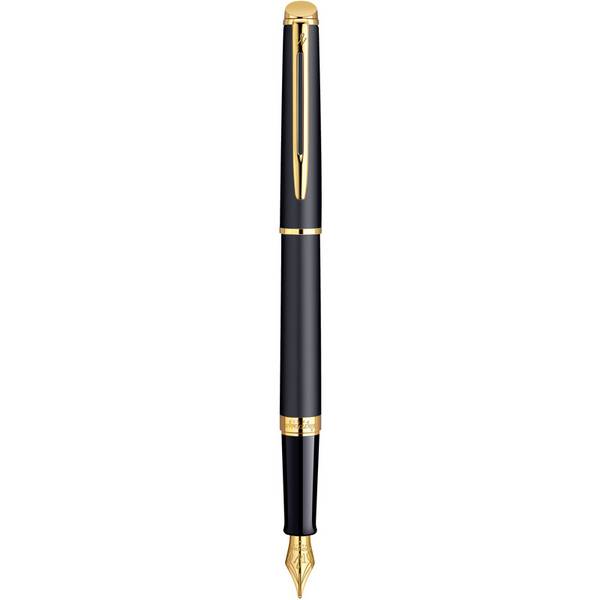 WATERMAN vulpen Hemisphere matzwart GC M blauwe geschenkdoos