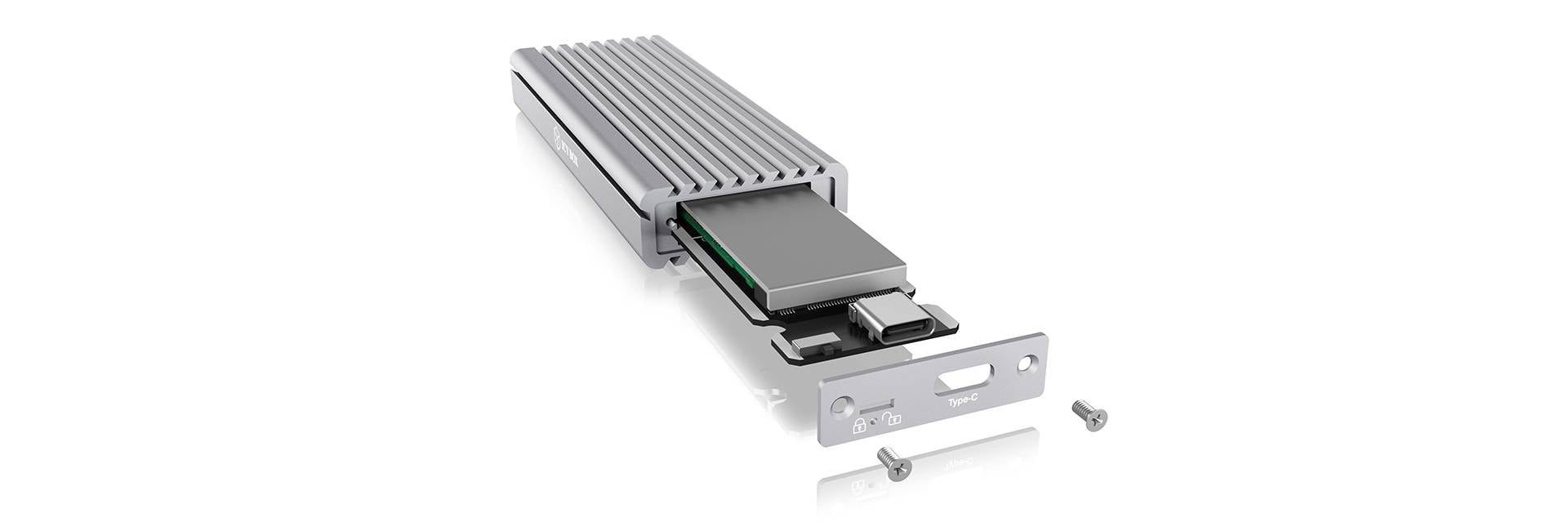 IcyBox externe Type-C-behuizing voor M.2 NVMe SSD-2