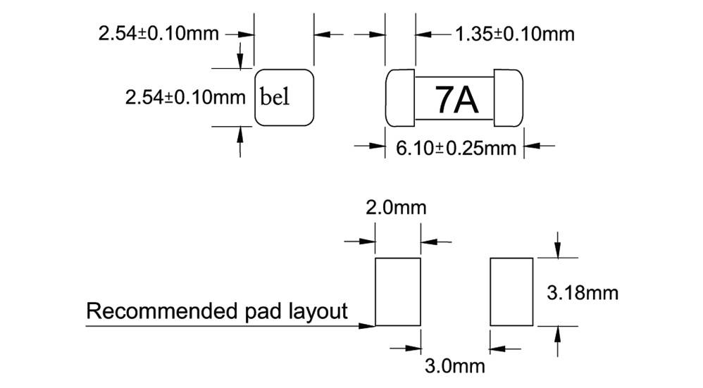 Zekering SMD 2410 time-lag 3A-1
