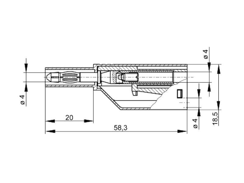 HIRSCHMANN test & meting LAS S WS rood Au veiligheidsconnector-1