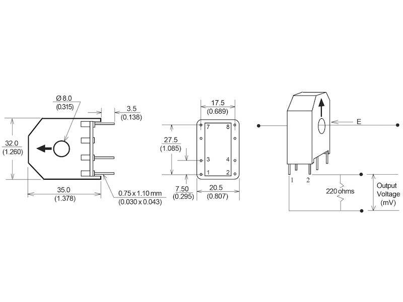 TALEMA PP-ASM-075 Stroomtransformator: stroomtrafo; ASM; I AC: 5÷75A; 220Ω; ±10%; PCB - 1 stuk-2