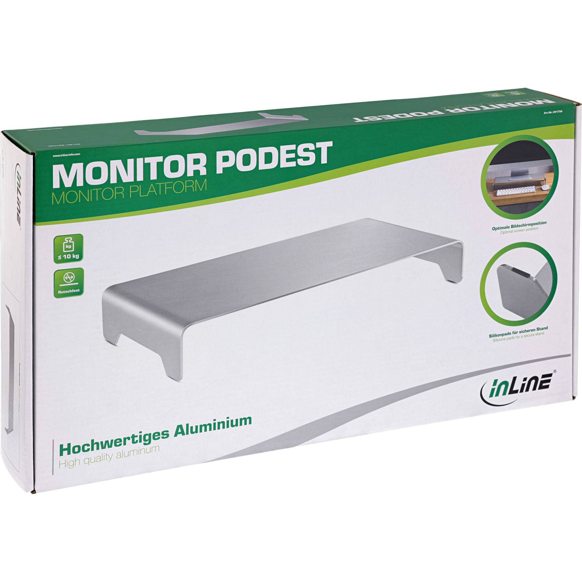 InLine monitor standaard/verhoger | aluminium-4