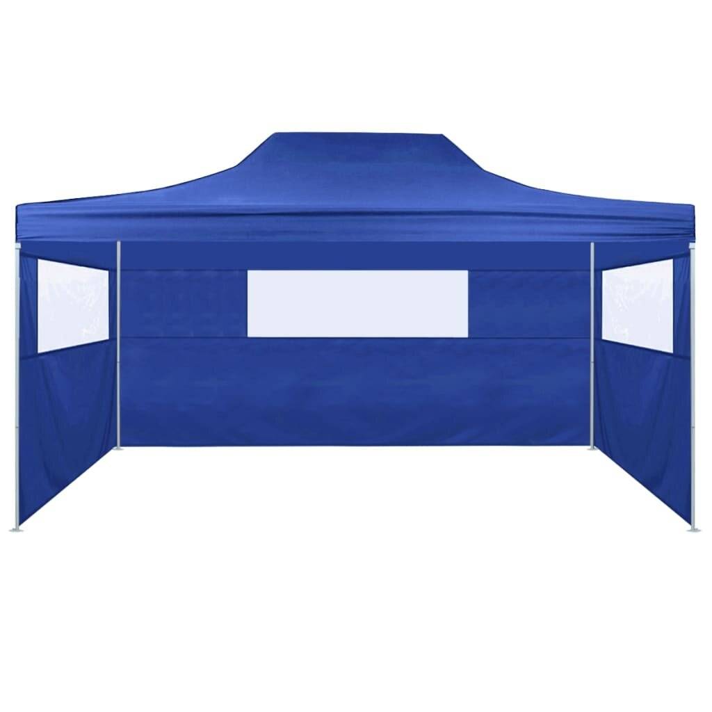 vidaXL - Vouwtent - met - 3 - wanden - 3x4,5 - m - blauw-1