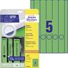 Avery Avery Border Binder Labels - Groen 38 x 297 mm (20) - 20 vellen - 38 x 297 mm