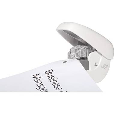 WEDO Mini nietmachine zonder nietjes voor maximaal 5 vellen papier, wit-3