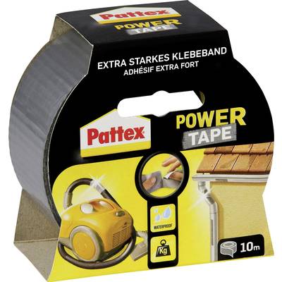 Pattex  PT1DS Textieltape Pattex Power Tape Zilver (l x b) 10 m x 50 mm 1 stuk(s)