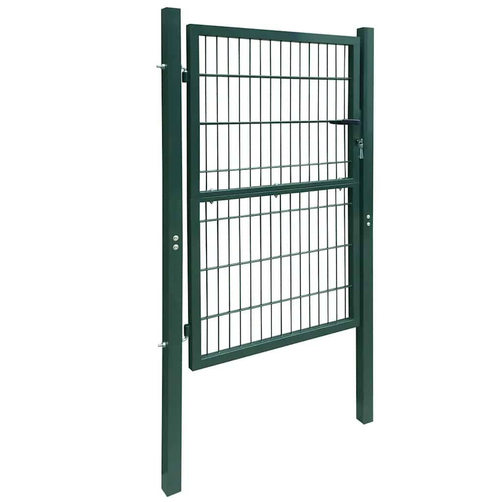 VidaXL Poort dubbelstaafmat (enkel) 106x190 cm groen-2
