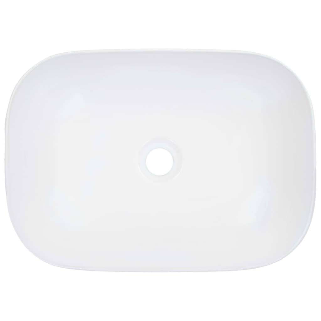 vidaXL - Wastafel - 45,5x32x13 - cm - keramiek - wit-1