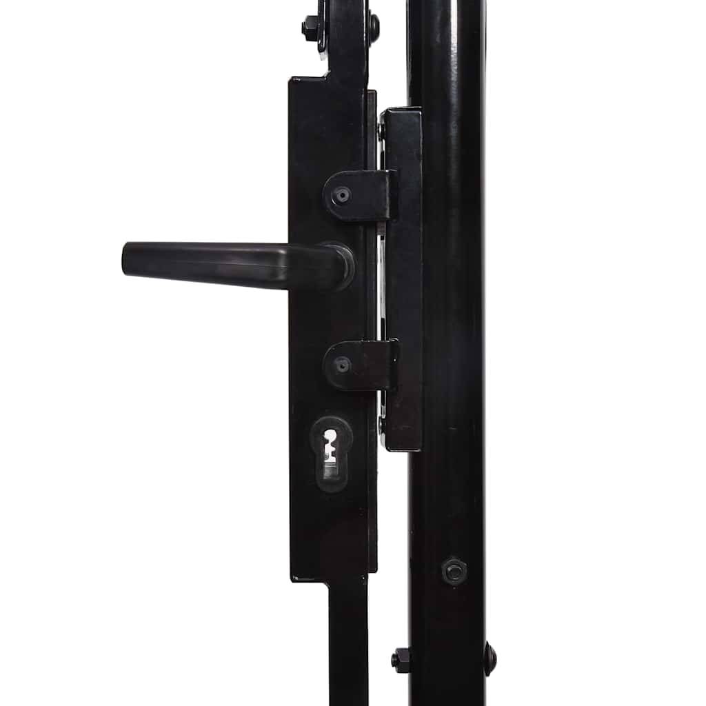vidaXL - Poort - 2,25x4 - m - staal - zwart-1
