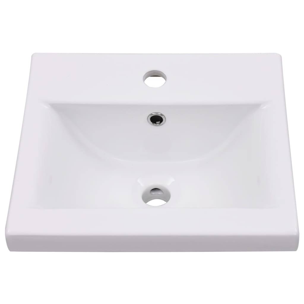 vidaXL - Inbouwwastafel - 42x39x18 - cm - keramiek - wit-2