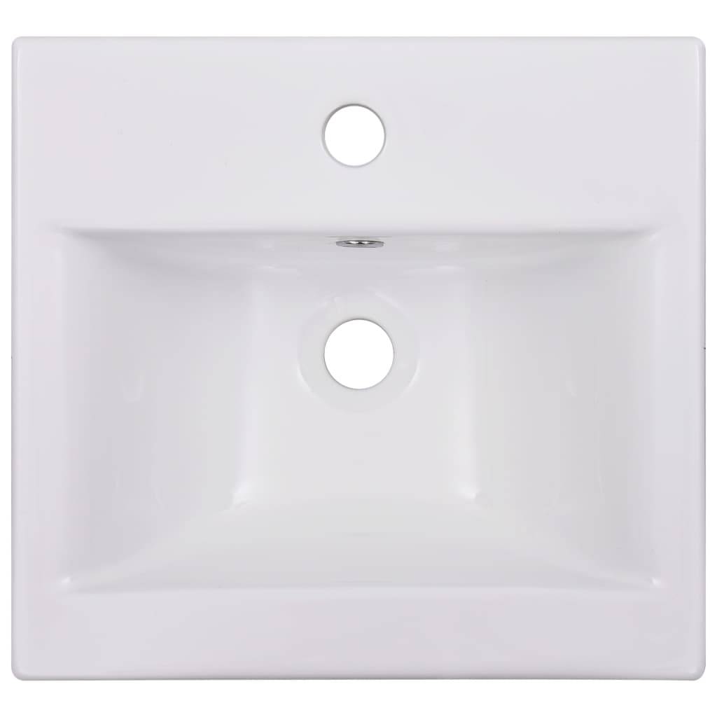 vidaXL - Inbouwwastafel - 42x39x18 - cm - keramiek - wit-3