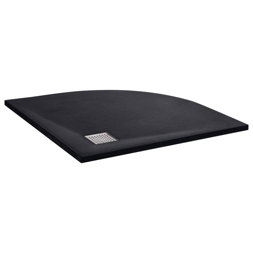 vidaXL - Douchebak - 90x90 - cm - SMC - zwart-0