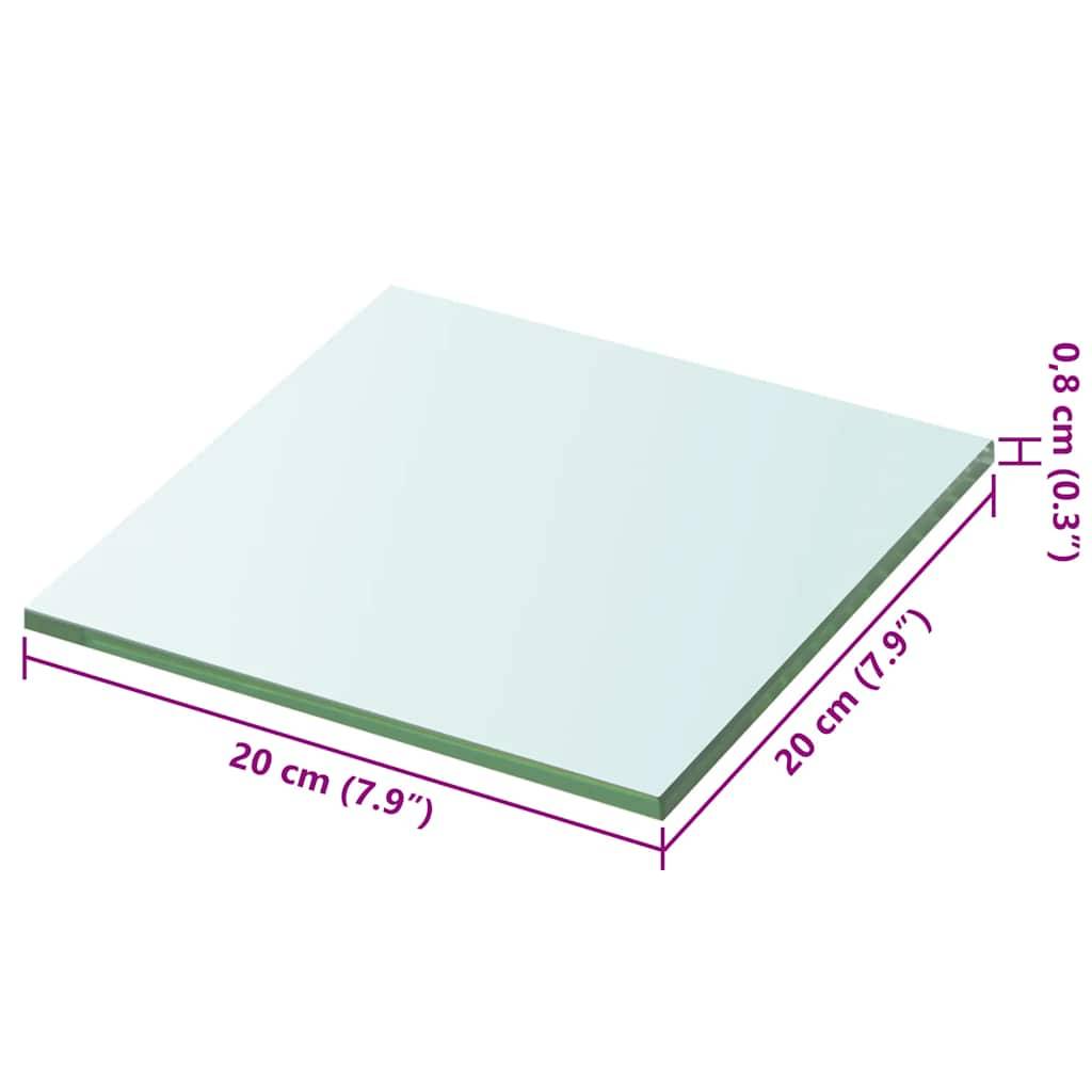 vidaXL - Wandschap - transparant - 20x20 - cm - glas-2