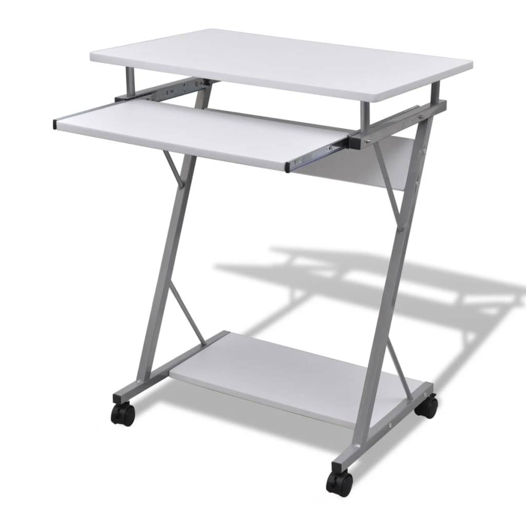 vidaXL - Studenten - computerbureau - 60 - x - 40 - x - 74 - cm - (wit)-0