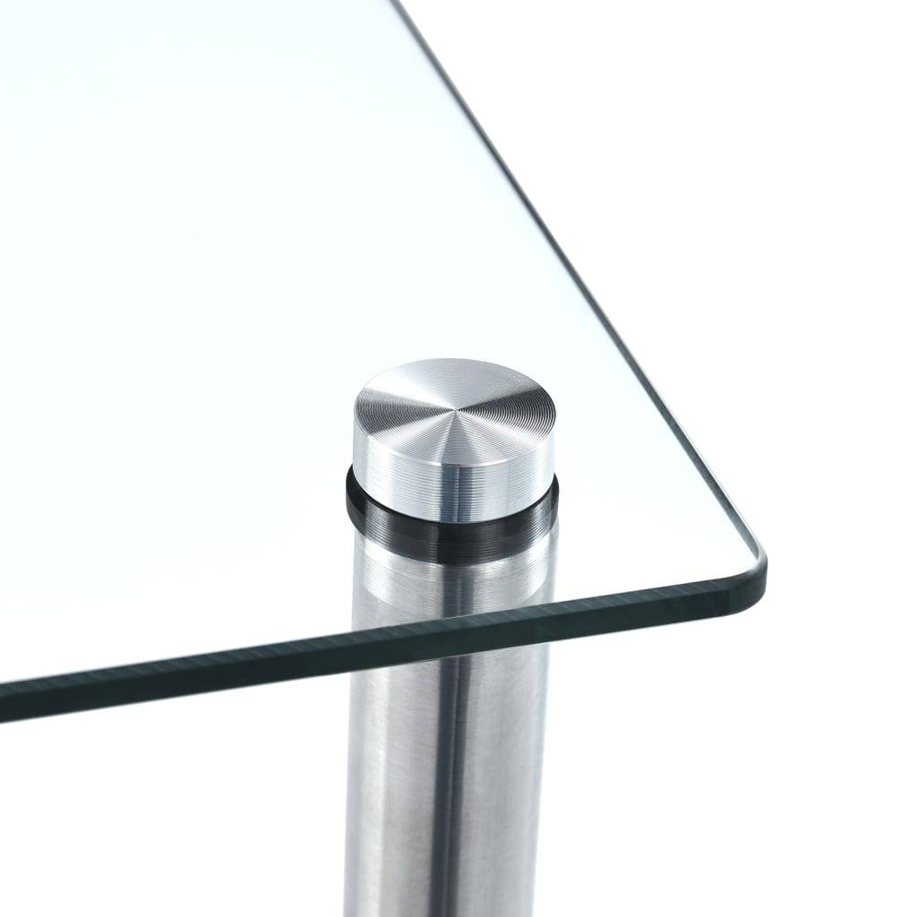vidaXL - Kastje - 3-laags - 40x40x67 - cm - gehard - glas - transparant-3