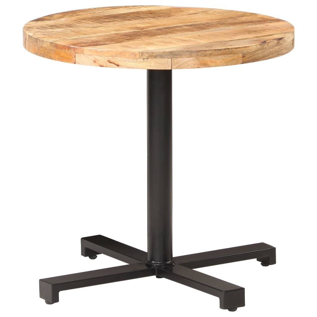 vidaXL - Bistrotafel - rond - Ø80x75 - cm - ruw - mangohout