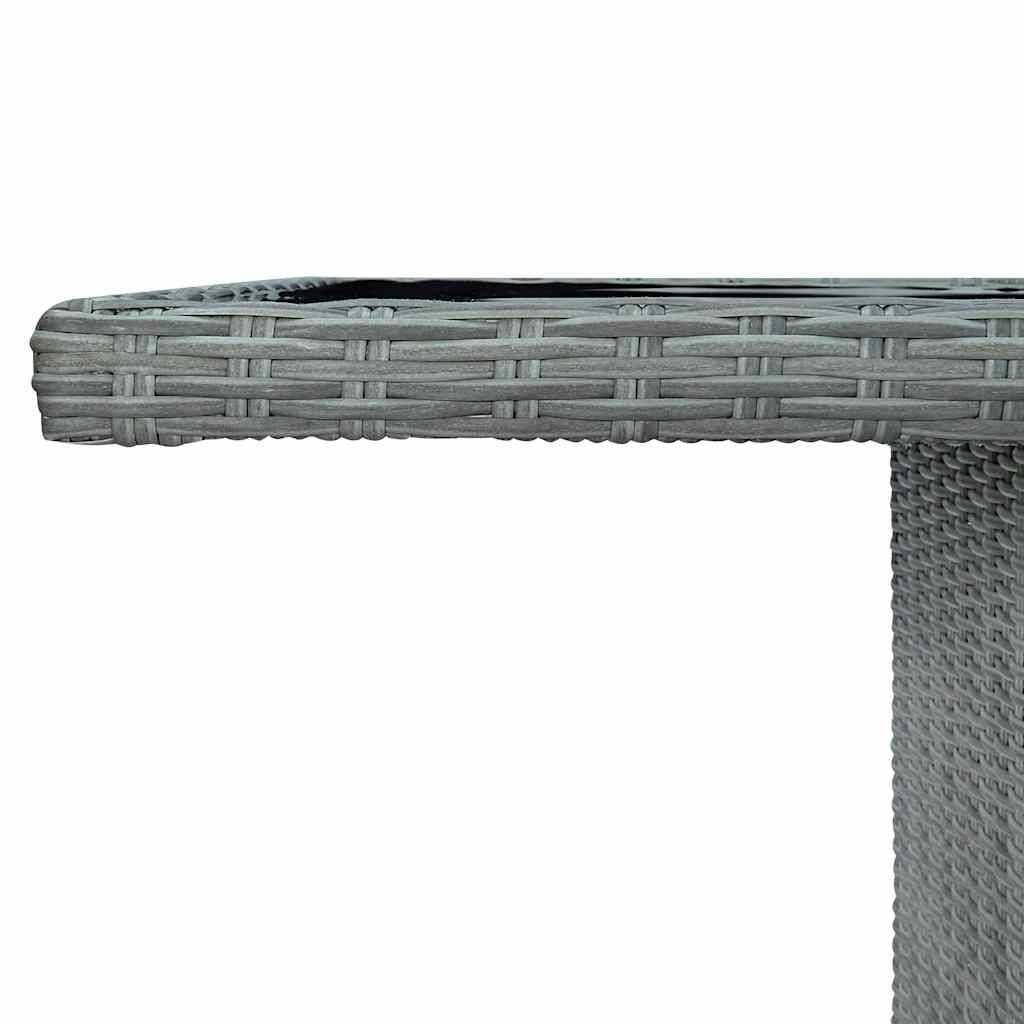 vidaXL - Tuintafel - poly - rattan - en - gehard - glas - lichtgrijs-3