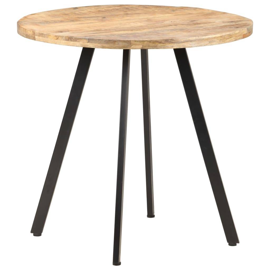 vidaXL - Eettafel - 80 - cm - ruw - mangohout-0