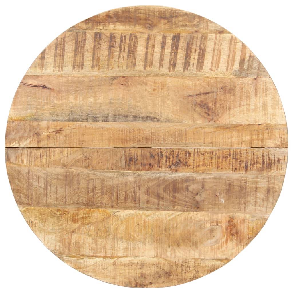 vidaXL - Eettafel - 80 - cm - ruw - mangohout-1