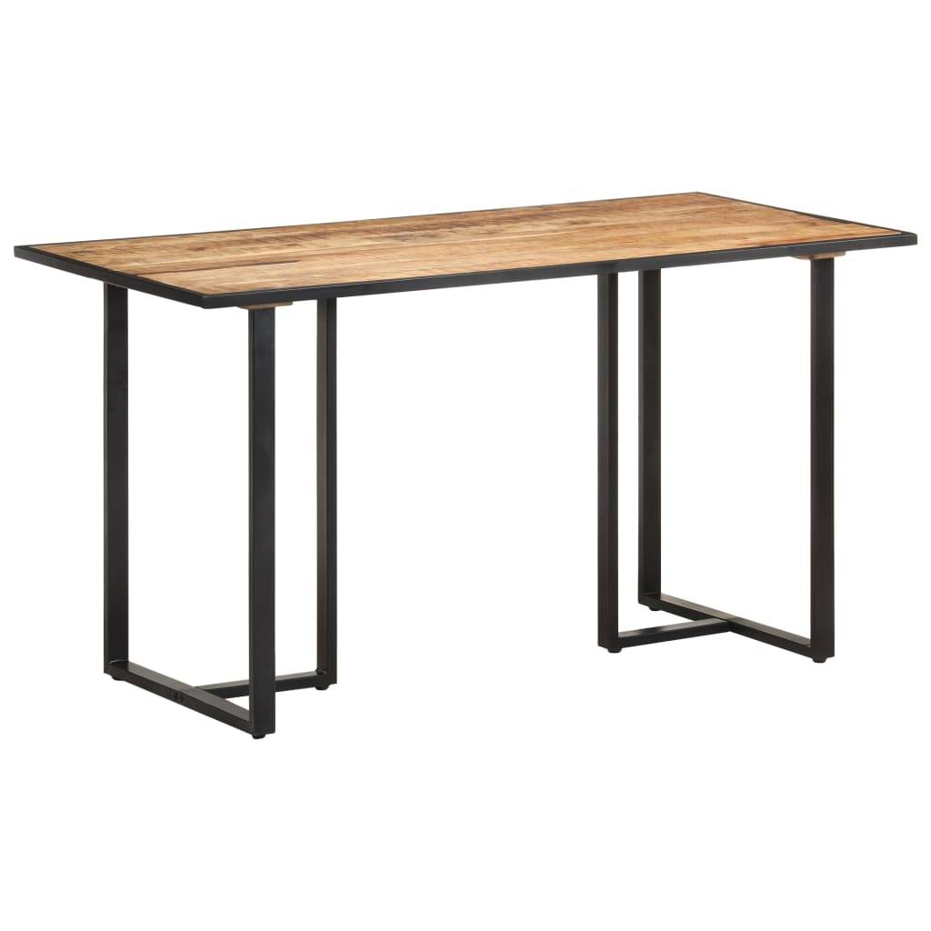 vidaXL - Eettafel - 140 - cm - ruw - mangohout