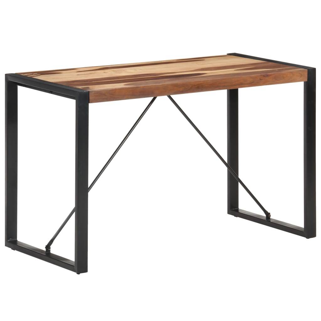 vidaXL - Eettafel - 120x60x75 - cm - massief - hout-0