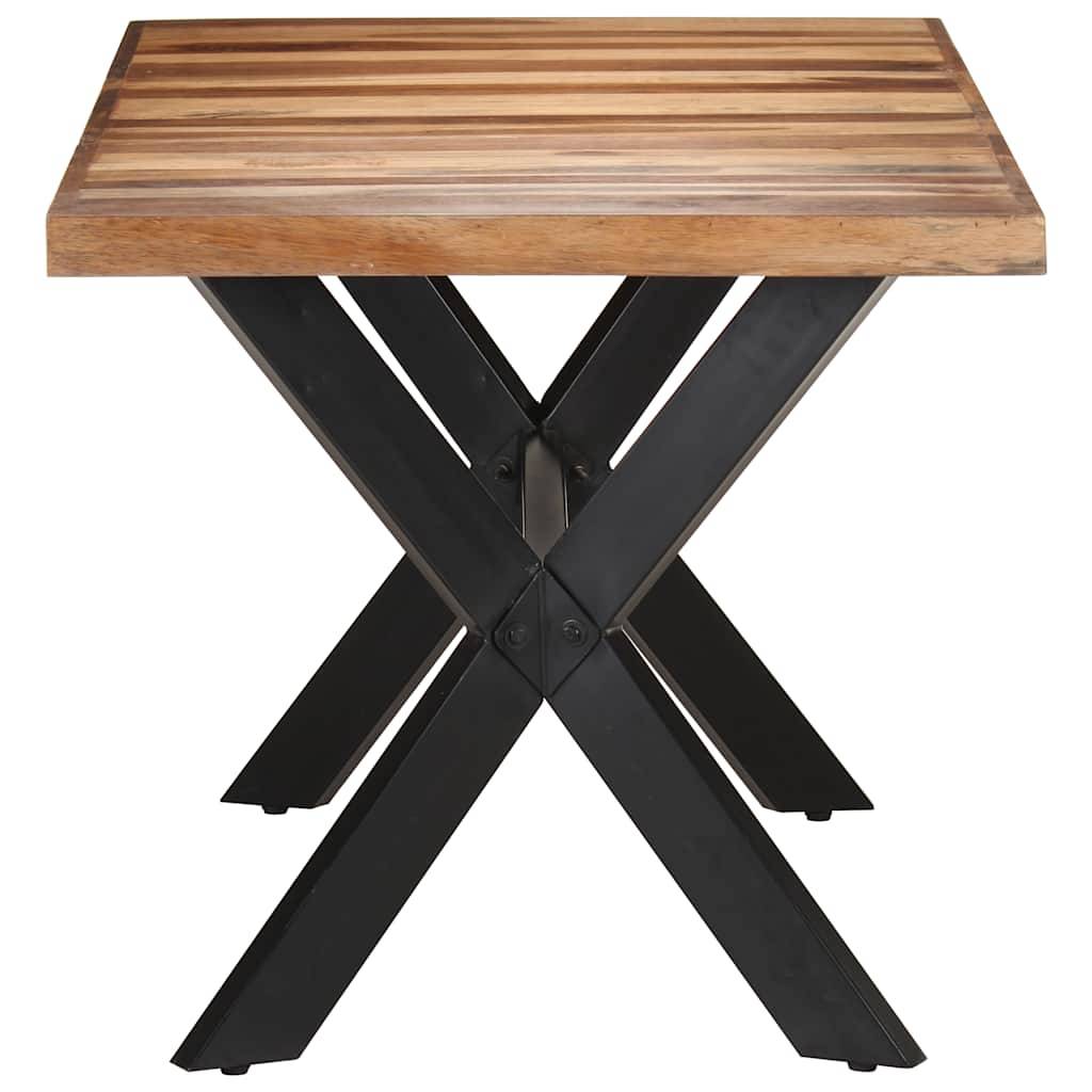vidaXL - Eettafel - 160x80x75 - cm - massief - hout - met - honingkleurige - afwerking-2