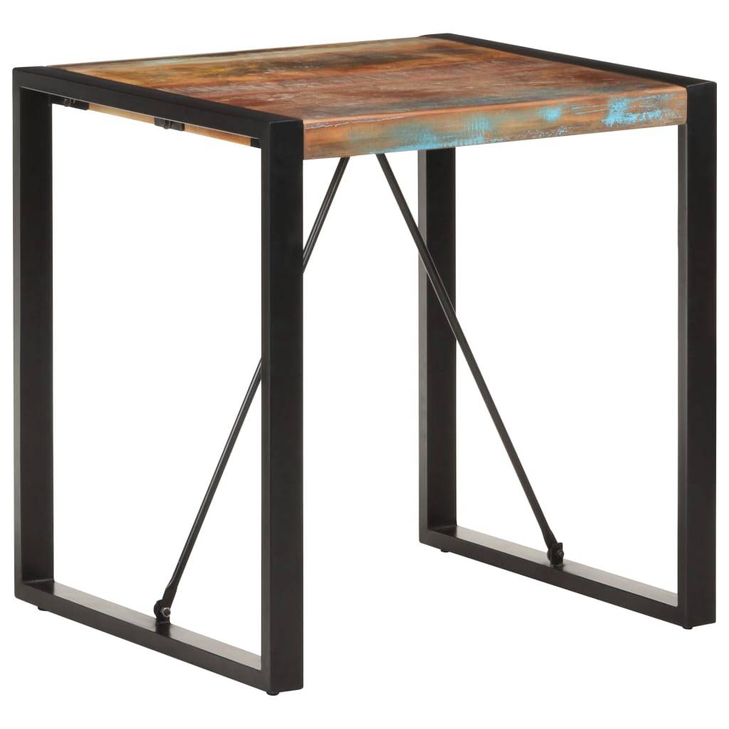 vidaXL - Eettafel - 70x70x75 - cm - massief - gerecycled - hout